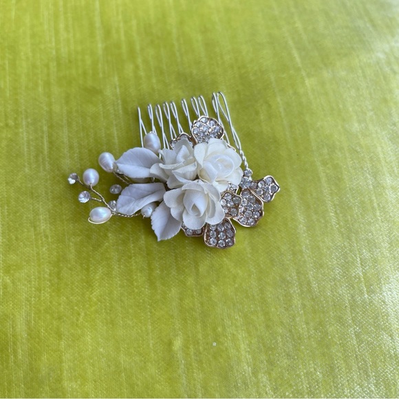 Anthropologie BHLDN Pearl & Crystal Comb main image 8